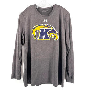 Under Armour Loose Long Sleeve T-Shirt Kent State Golden Flashes Dark Gray 2XL
